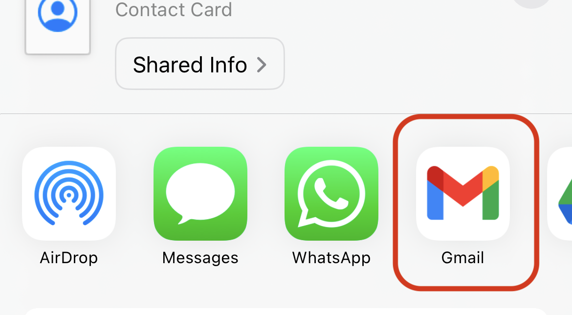 Choose Email screenshot