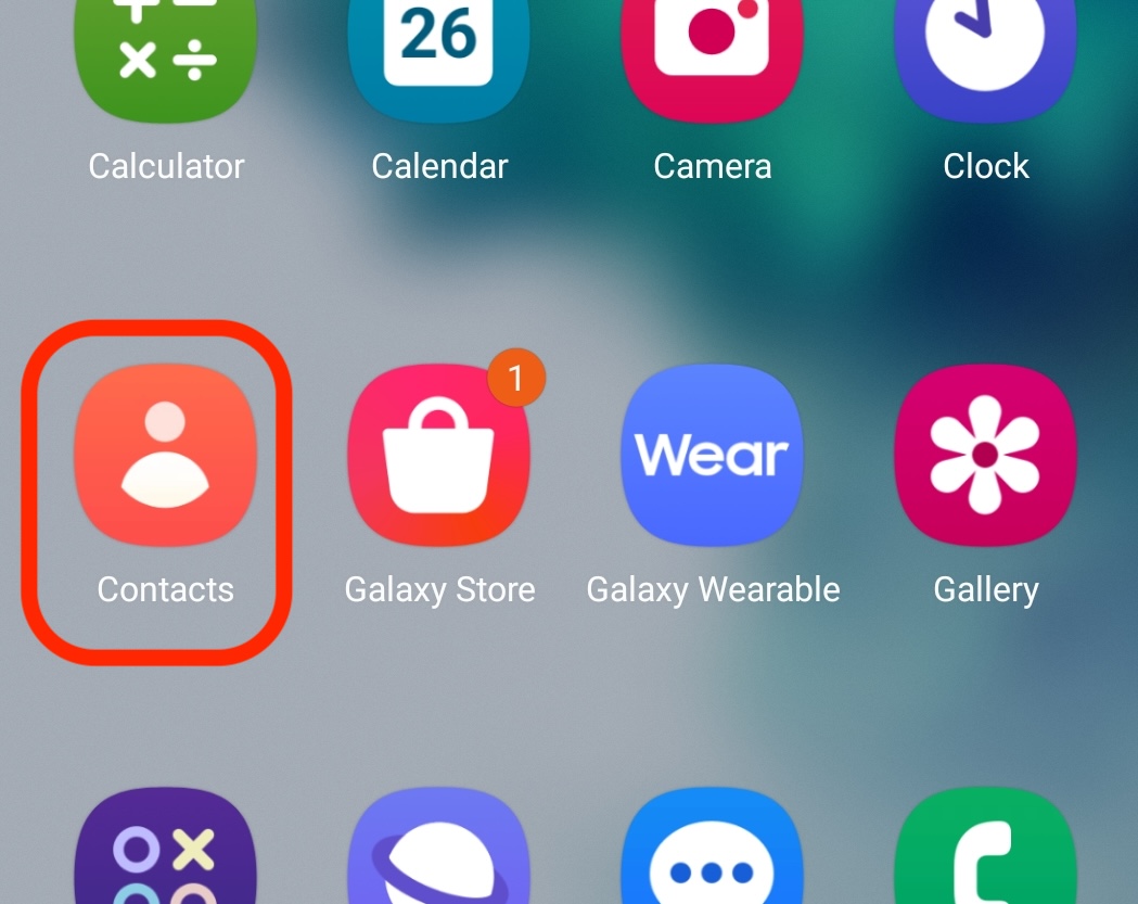 Open Contacts screenshot