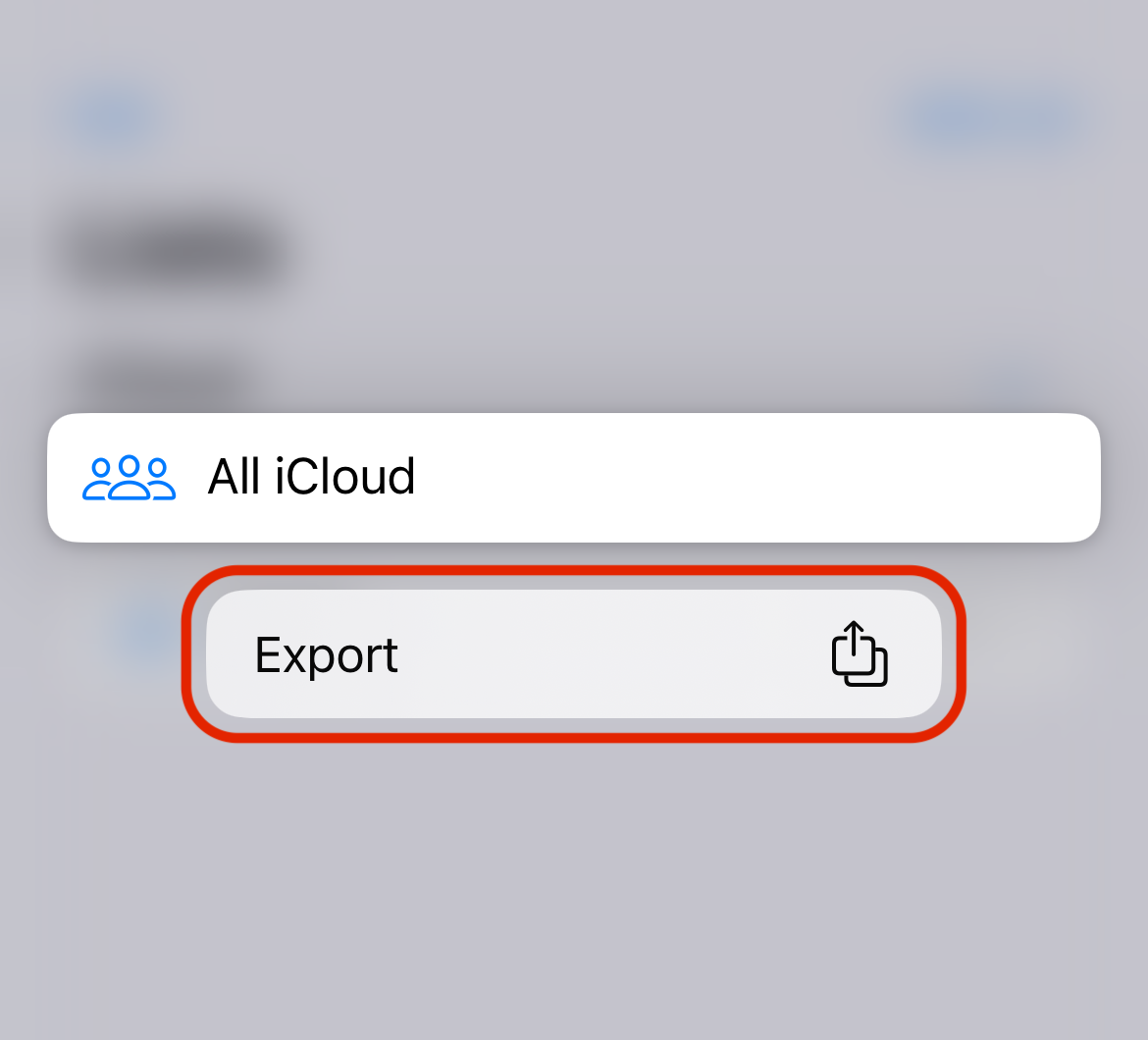 Export Your List screenshot