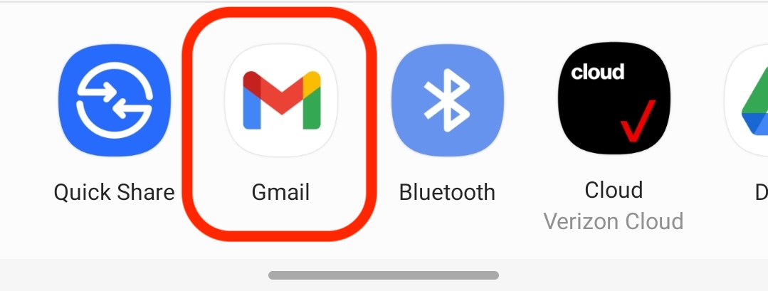 Choose Email screenshot